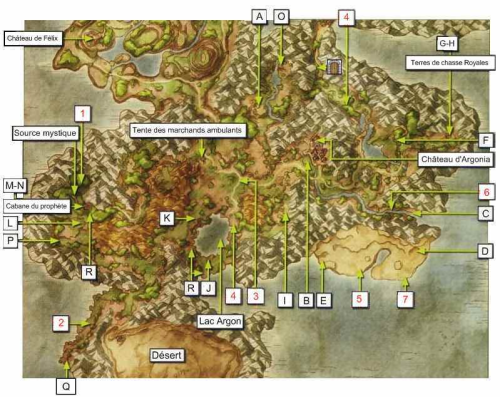 Dragon Quest Carte Region de Argonia