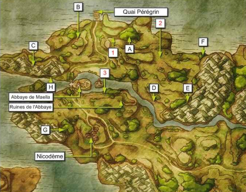 Dragon Quest Carte Region de Quai Pérégrin