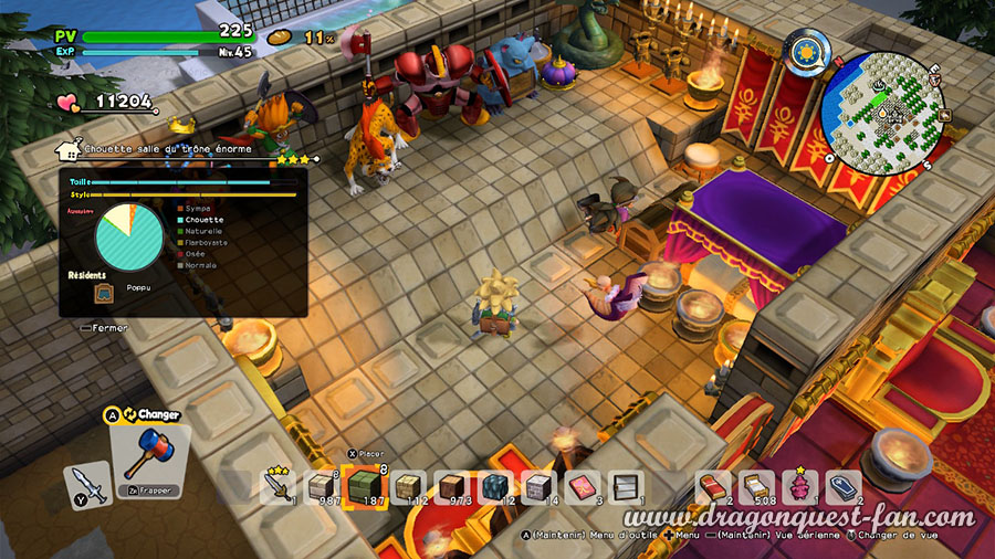 Dragon Quest Builders 2 Salle tres elegante