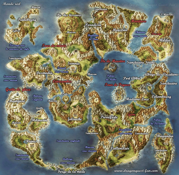 Dragon Quest VI Carte monde reel