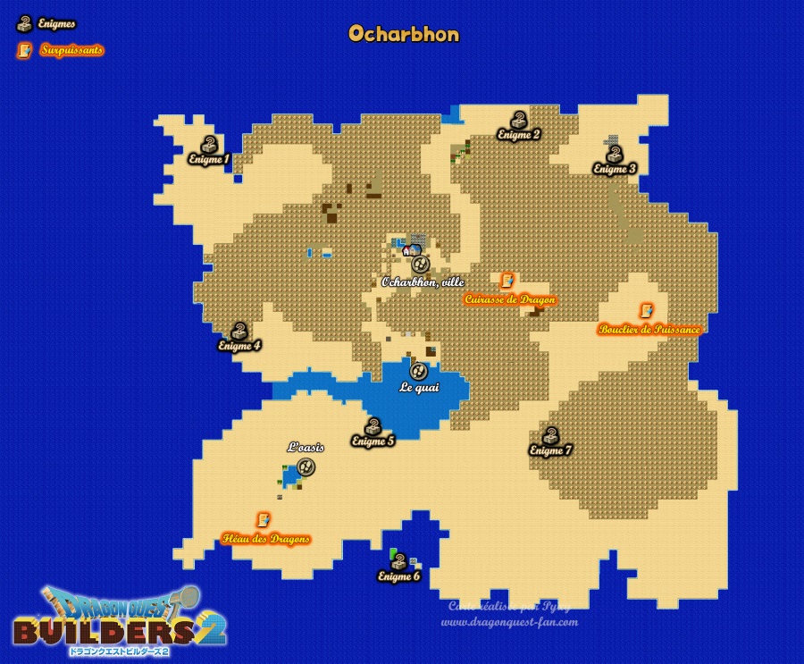 Dragon Quest Builders 2 Cartes Enigmes Ocharbhon