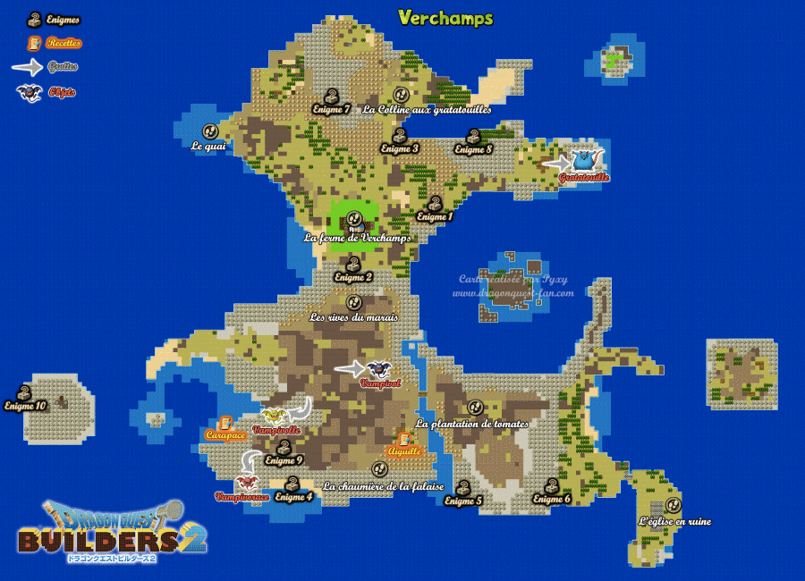 Dragon Quest Builders 2 Carte Verchamps